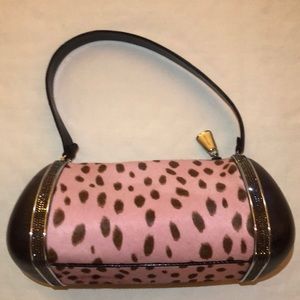 Judith Leiber Leopard Print Evening Purse